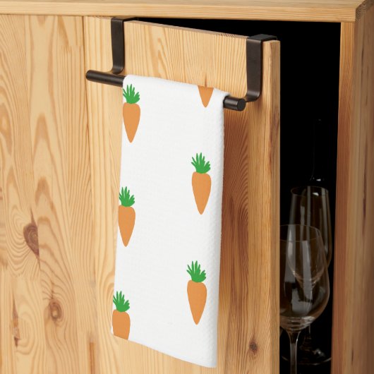 Serviette de cuisine de Pâques Carottes (Pliage en tiers)