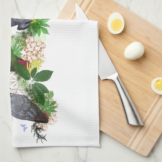 Serviette de cuisine de partie de perroquet de (Quart Plié)