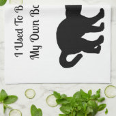 Serviette de cuisine de patron de chat (Plié)