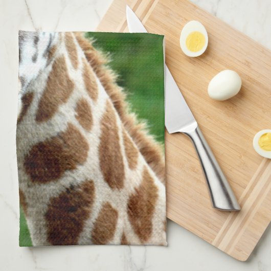 Serviette de cuisine de photo de girafe (Quart Plié)
