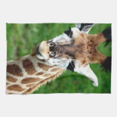 Serviette de cuisine de photo de girafe (Horizontal)