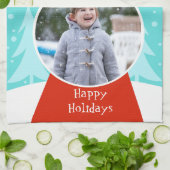 Serviette de cuisine de photo de vacances de globe (Plié)