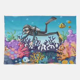 Serviette de cuisine de plongeur autonome