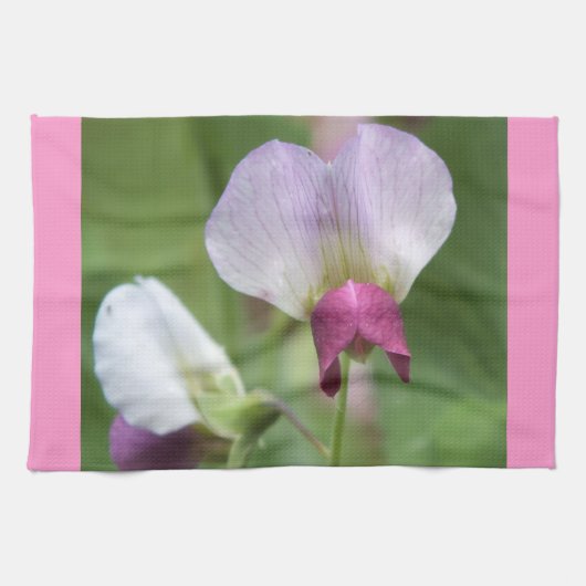 Serviette de cuisine de pois doux (Horizontal)