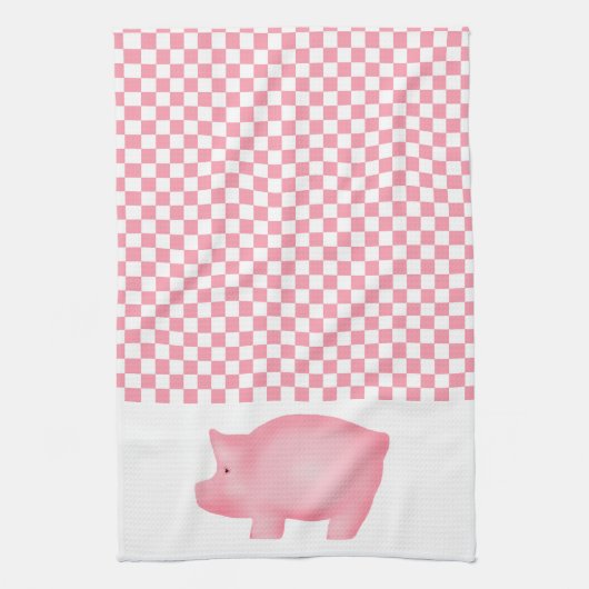 Serviette de cuisine de porc rose (Vertical)