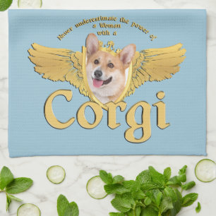 Serviette de cuisine de puissance de corgi
