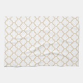 Serviette de cuisine de Quatrefoil en ivoire (Horizontal)