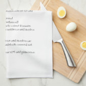 Serviette de cuisine de recette de pain italien (Quart Plié)