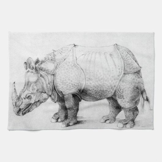 Serviette de cuisine de rhinocéros d'Albrecht (Horizontal)