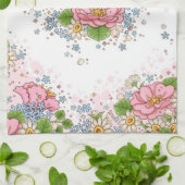 Serviette de cuisine de rose de thé (rose) (Plié)