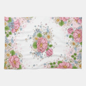 Serviette de cuisine de rose de thé (rose) (Horizontal)