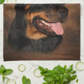 Serviette de cuisine de rottweiler (Plié)