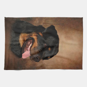 Serviette de cuisine de rottweiler