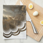 Serviette de cuisine de Samoyed (Quart Plié)