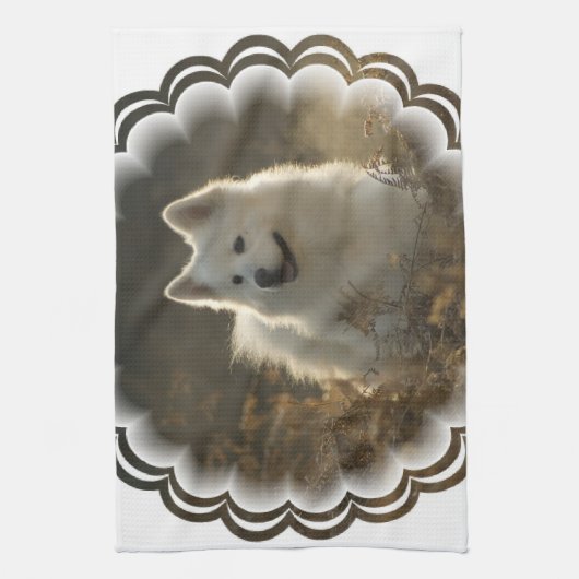 Serviette de cuisine de Samoyed (Vertical)