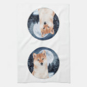 Serviette de cuisine de Shiba Inu (Vertical)