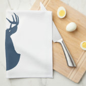 Serviette de cuisine de silhouette de cerfs (Quart Plié)