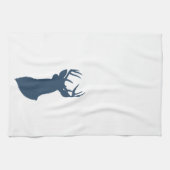 Serviette de cuisine de silhouette de cerfs (Horizontal)