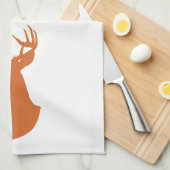 Serviette de cuisine de silhouette de cerfs (Quart Plié)