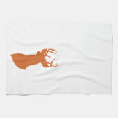 Serviette de cuisine de silhouette de cerfs (Horizontal)