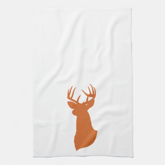 Serviette de cuisine de silhouette de cerfs (Vertical)