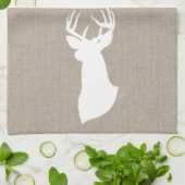 Serviette de cuisine de silhouette de cerfs (Plié)