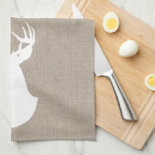 Serviette de cuisine de silhouette de cerfs (Quart Plié)