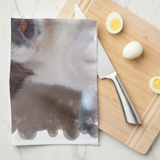 Serviette de cuisine de St Bernard (Quart Plié)