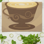 Serviette de cuisine de tasse de café (Plié)