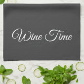Serviette de cuisine de temps de vin (Plié)