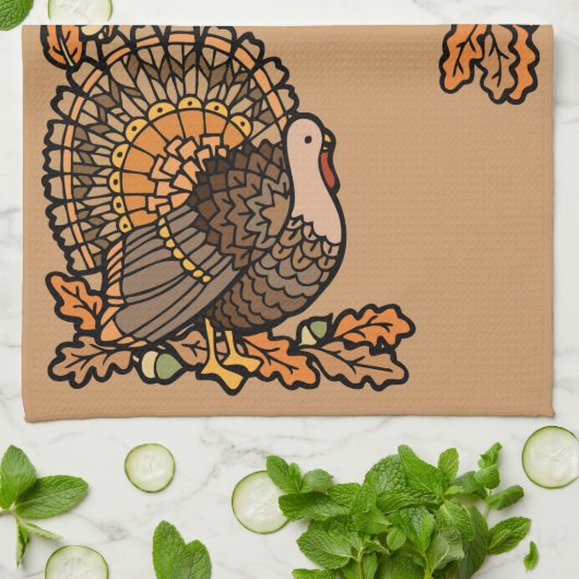 Serviette de cuisine de thanksgiving (Plié)