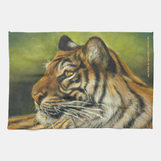 Serviette de cuisine de tigre 16" x 24" (Horizontal)