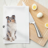Serviette de cuisine de Timmy's Blue Merle Sheltie (Quart Plié)