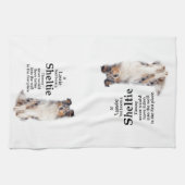 Serviette de cuisine de Timmy's Blue Merle Sheltie (Horizontal)