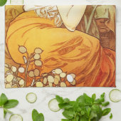 Serviette de cuisine de topaze d'Alphonse Mucha (Plié)