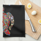 serviette de cuisine de tortue de mer (Quart Plié)