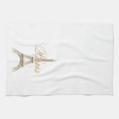 Serviette de cuisine de Tour Eiffel (Horizontal)