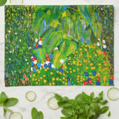 Serviette de cuisine de tournesol de Gustav Klimt (Plié)