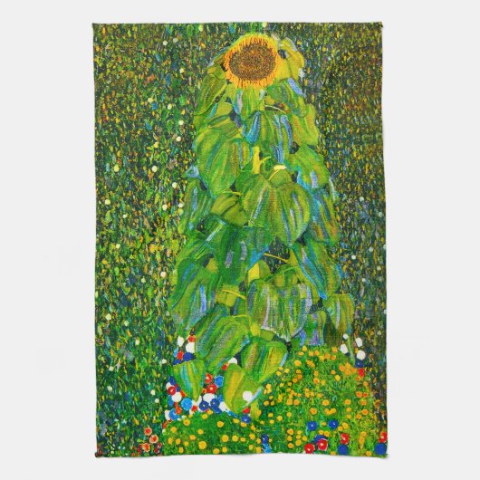 Serviette de cuisine de tournesol de Gustav Klimt (Vertical)