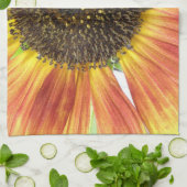 Serviette de cuisine de tournesol orange (Plié)
