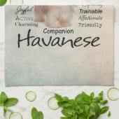 Serviette de cuisine de traits de Havanese (Plié)