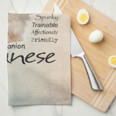 Serviette de cuisine de traits de Havanese (Quart Plié)