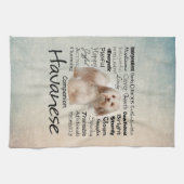Serviette de cuisine de traits de Havanese (Horizontal)
