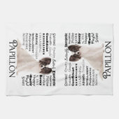 Serviette de cuisine de traits de Papillon (Horizontal)