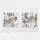 Serviette de cuisine de traits de Schnauzer (Horizontal)