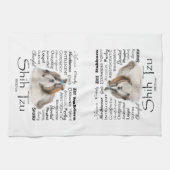 Serviette de cuisine de traits de Shih Tzu (Horizontal)