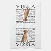 Serviette de cuisine de traits de Vizsla (Vertical)