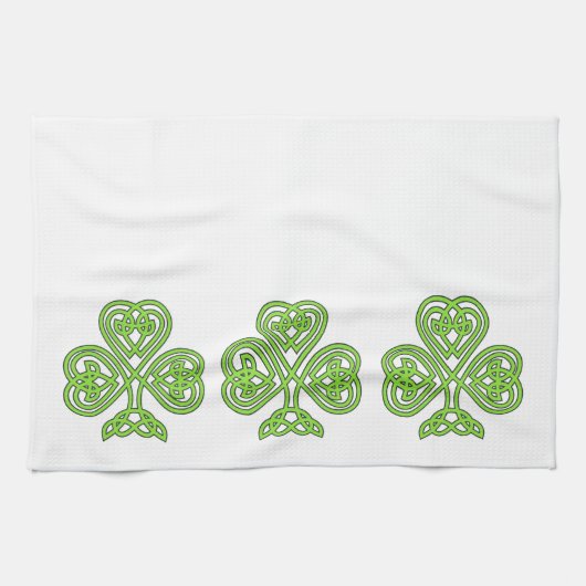 Serviette de cuisine de trèfle de shamrock du jour (Horizontal)