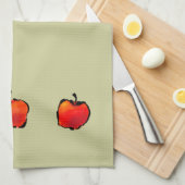 Serviette de cuisine de trois pommes (Quart Plié)