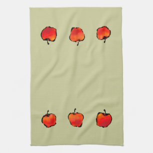 Serviette de cuisine de trois pommes